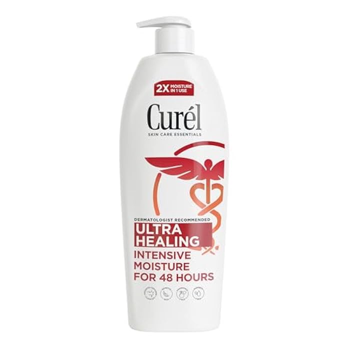 Curel Ultra Healing Intensive Fragrance-Free Lotion For Extra-Dry Skin, Dermatologist Recommended, Ideal for Sensitive Skin, Cruelty Free, Paraben Free, 20 Oz - Image 1